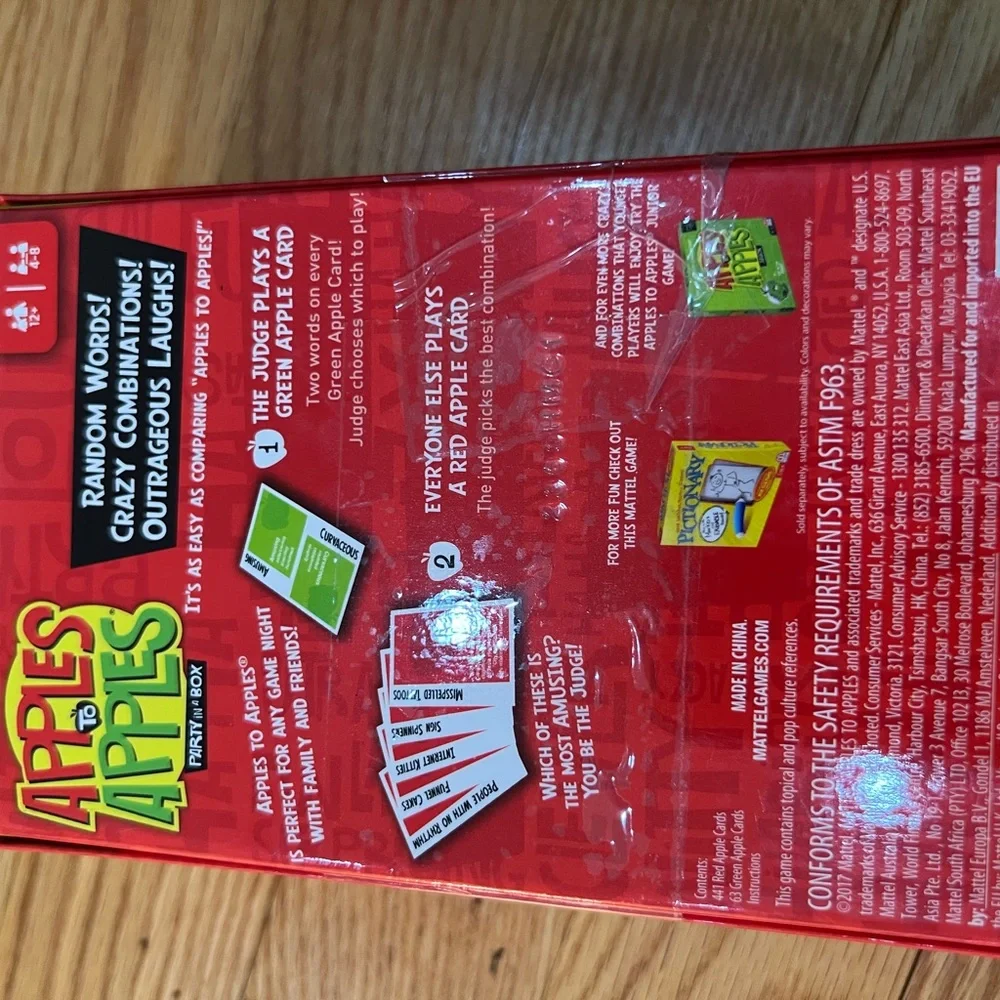 - Apples to apples game